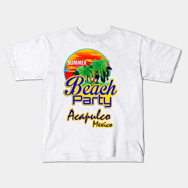 Acapulco, Mexico Kids T-Shirt by dejava